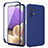 Coque Ultra Fine Silicone Souple Housse Etui 360 Degres Avant et Arriere MJ1 pour Samsung Galaxy M32 5G Bleu