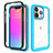 Coque Ultra Fine Silicone Souple Housse Etui 360 Degres Avant et Arriere pour Apple iPhone 13 Pro Bleu Ciel