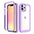 Coque Ultra Fine Silicone Souple Housse Etui 360 Degres Avant et Arriere pour Apple iPhone 13 Pro Max Violet