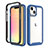 Coque Ultra Fine Silicone Souple Housse Etui 360 Degres Avant et Arriere pour Apple iPhone 14 Bleu