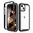 Coque Ultra Fine Silicone Souple Housse Etui 360 Degres Avant et Arriere pour Apple iPhone 15 Noir