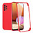 Coque Ultra Fine Silicone Souple Housse Etui 360 Degres Avant et Arriere pour Samsung Galaxy M32 5G Rouge