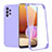 Coque Ultra Fine Silicone Souple Housse Etui 360 Degres Avant et Arriere pour Samsung Galaxy M32 5G Violet Clair