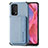 Coque Ultra Fine Silicone Souple Housse Etui avec Aimante Magnetique S01D pour OnePlus Nord N200 5G Bleu