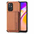 Coque Ultra Fine Silicone Souple Housse Etui avec Aimante Magnetique S01D pour Oppo A94 5G Marron