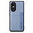 Coque Ultra Fine Silicone Souple Housse Etui avec Aimante Magnetique S01D pour Oppo Reno10 Pro 5G Bleu