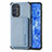 Coque Ultra Fine Silicone Souple Housse Etui avec Aimante Magnetique S01D pour Oppo Reno6 Pro 5G Bleu