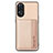 Coque Ultra Fine Silicone Souple Housse Etui avec Aimante Magnetique S01D pour Oppo Reno8 T 4G Or