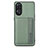 Coque Ultra Fine Silicone Souple Housse Etui avec Aimante Magnetique S01D pour Oppo Reno8 T 4G Vert