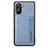 Coque Ultra Fine Silicone Souple Housse Etui avec Aimante Magnetique S01D pour Realme 10 4G Bleu