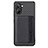 Coque Ultra Fine Silicone Souple Housse Etui avec Aimante Magnetique S01D pour Realme 10 4G Noir