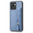 Coque Ultra Fine Silicone Souple Housse Etui avec Aimante Magnetique S01D pour Realme C30 Bleu