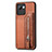 Coque Ultra Fine Silicone Souple Housse Etui avec Aimante Magnetique S01D pour Realme C30 Marron