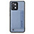 Coque Ultra Fine Silicone Souple Housse Etui avec Aimante Magnetique S01D pour Realme C31 Bleu