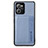 Coque Ultra Fine Silicone Souple Housse Etui avec Aimante Magnetique S01D pour Realme C35 Bleu