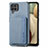 Coque Ultra Fine Silicone Souple Housse Etui avec Aimante Magnetique S01D pour Samsung Galaxy A12 5G Bleu