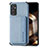 Coque Ultra Fine Silicone Souple Housse Etui avec Aimante Magnetique S01D pour Samsung Galaxy A15 4G Bleu