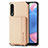 Coque Ultra Fine Silicone Souple Housse Etui avec Aimante Magnetique S01D pour Samsung Galaxy A50 Or