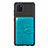 Coque Ultra Fine Silicone Souple Housse Etui avec Aimante Magnetique S01D pour Samsung Galaxy A81 Cyan