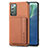 Coque Ultra Fine Silicone Souple Housse Etui avec Aimante Magnetique S01D pour Samsung Galaxy Note 20 5G Marron