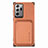 Coque Ultra Fine Silicone Souple Housse Etui avec Aimante Magnetique S01D pour Samsung Galaxy Note 20 Ultra 5G Marron