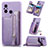 Coque Ultra Fine Silicone Souple Housse Etui avec Aimante Magnetique S01D pour Xiaomi Redmi 12C 4G Violet