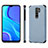 Coque Ultra Fine Silicone Souple Housse Etui avec Aimante Magnetique S01D pour Xiaomi Redmi 9 Bleu