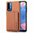 Coque Ultra Fine Silicone Souple Housse Etui avec Aimante Magnetique S01D pour Xiaomi Redmi 9 Power Marron