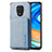 Coque Ultra Fine Silicone Souple Housse Etui avec Aimante Magnetique S01D pour Xiaomi Redmi Note 9 Pro Bleu