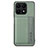 Coque Ultra Fine Silicone Souple Housse Etui avec Aimante Magnetique S02D pour Huawei Honor X8a 4G Vert