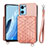 Coque Ultra Fine Silicone Souple Housse Etui avec Aimante Magnetique S02D pour Oppo Find X5 Lite 5G Or Rose