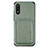 Coque Ultra Fine Silicone Souple Housse Etui avec Aimante Magnetique S02D pour Samsung Galaxy A02 Vert