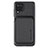 Coque Ultra Fine Silicone Souple Housse Etui avec Aimante Magnetique S02D pour Samsung Galaxy A12 5G Noir