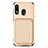 Coque Ultra Fine Silicone Souple Housse Etui avec Aimante Magnetique S02D pour Samsung Galaxy A20 Or