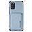 Coque Ultra Fine Silicone Souple Housse Etui avec Aimante Magnetique S02D pour Samsung Galaxy A31 Bleu