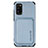 Coque Ultra Fine Silicone Souple Housse Etui avec Aimante Magnetique S02D pour Samsung Galaxy A41 Bleu