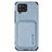 Coque Ultra Fine Silicone Souple Housse Etui avec Aimante Magnetique S02D pour Samsung Galaxy A42 5G Bleu