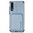 Coque Ultra Fine Silicone Souple Housse Etui avec Aimante Magnetique S02D pour Samsung Galaxy A70S Bleu