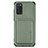 Coque Ultra Fine Silicone Souple Housse Etui avec Aimante Magnetique S02D pour Samsung Galaxy M02s Vert