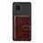 Coque Ultra Fine Silicone Souple Housse Etui avec Aimante Magnetique S02D pour Samsung Galaxy M60s Marron