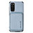 Coque Ultra Fine Silicone Souple Housse Etui avec Aimante Magnetique S02D pour Samsung Galaxy S20 5G Bleu