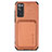 Coque Ultra Fine Silicone Souple Housse Etui avec Aimante Magnetique S02D pour Samsung Galaxy S20 FE (2022) 5G Marron