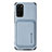 Coque Ultra Fine Silicone Souple Housse Etui avec Aimante Magnetique S02D pour Samsung Galaxy S20 Plus 5G Bleu