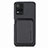 Coque Ultra Fine Silicone Souple Housse Etui avec Aimante Magnetique S02D pour Vivo Y32 4G Noir