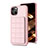 Coque Ultra Fine Silicone Souple Housse Etui avec Aimante Magnetique S03D pour Apple iPhone 14 Or Rose