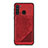 Coque Ultra Fine Silicone Souple Housse Etui avec Aimante Magnetique S03D pour Samsung Galaxy A21 Rouge