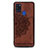 Coque Ultra Fine Silicone Souple Housse Etui avec Aimante Magnetique S03D pour Samsung Galaxy A21s Marron