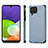 Coque Ultra Fine Silicone Souple Housse Etui avec Aimante Magnetique S03D pour Samsung Galaxy A22 4G Bleu