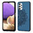 Coque Ultra Fine Silicone Souple Housse Etui avec Aimante Magnetique S03D pour Samsung Galaxy A32 5G Bleu