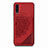 Coque Ultra Fine Silicone Souple Housse Etui avec Aimante Magnetique S03D pour Samsung Galaxy A70S Rouge